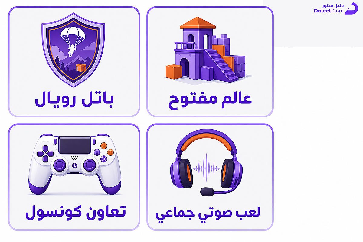 شبكة توضح أنواع ألعاب الكو أوب: باتل رويال، عالم مفتوح، وكونسول