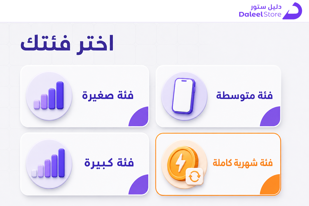 شبكة فئات بطاقة فيرجن موبايل المتاحة على دليل ستور